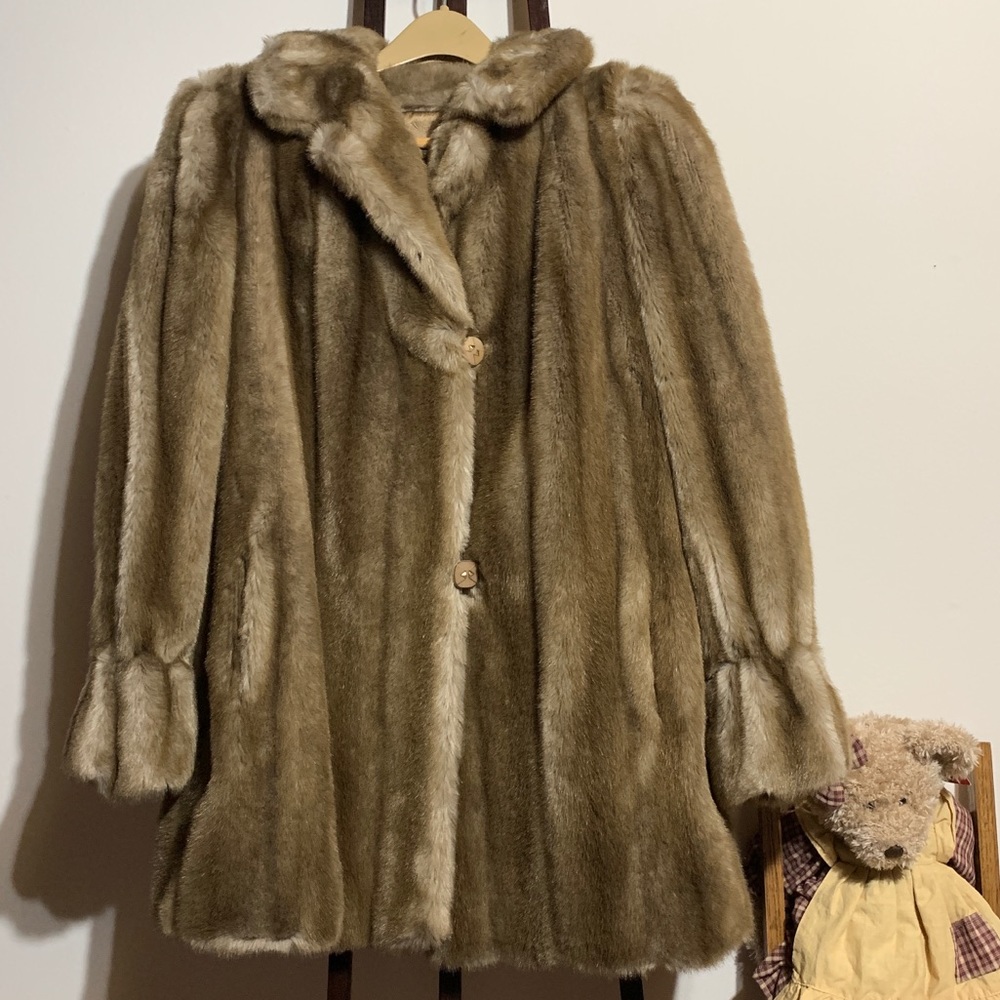 Vintage Hillmoor Tissavel Winter Coat M Mink Faux
